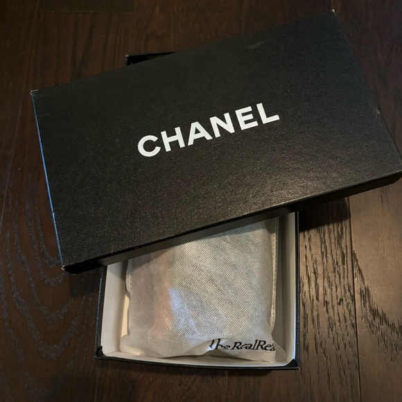 Chanel Cambon black flats oversized double logo quilted ballet flat size 40 - Picture 10 of 16